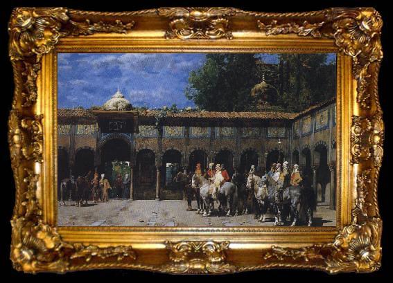 framed  Alberto Pasini Cavalieri Circassi., ta009-2